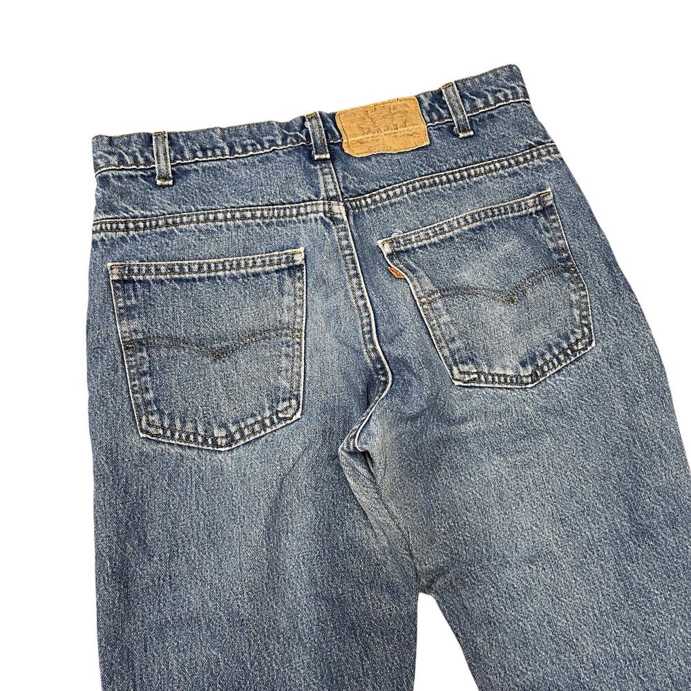 Vintage Levis Blue Jeans Denim 32 Mens Medium Wash 26 Inseam Orange Tab